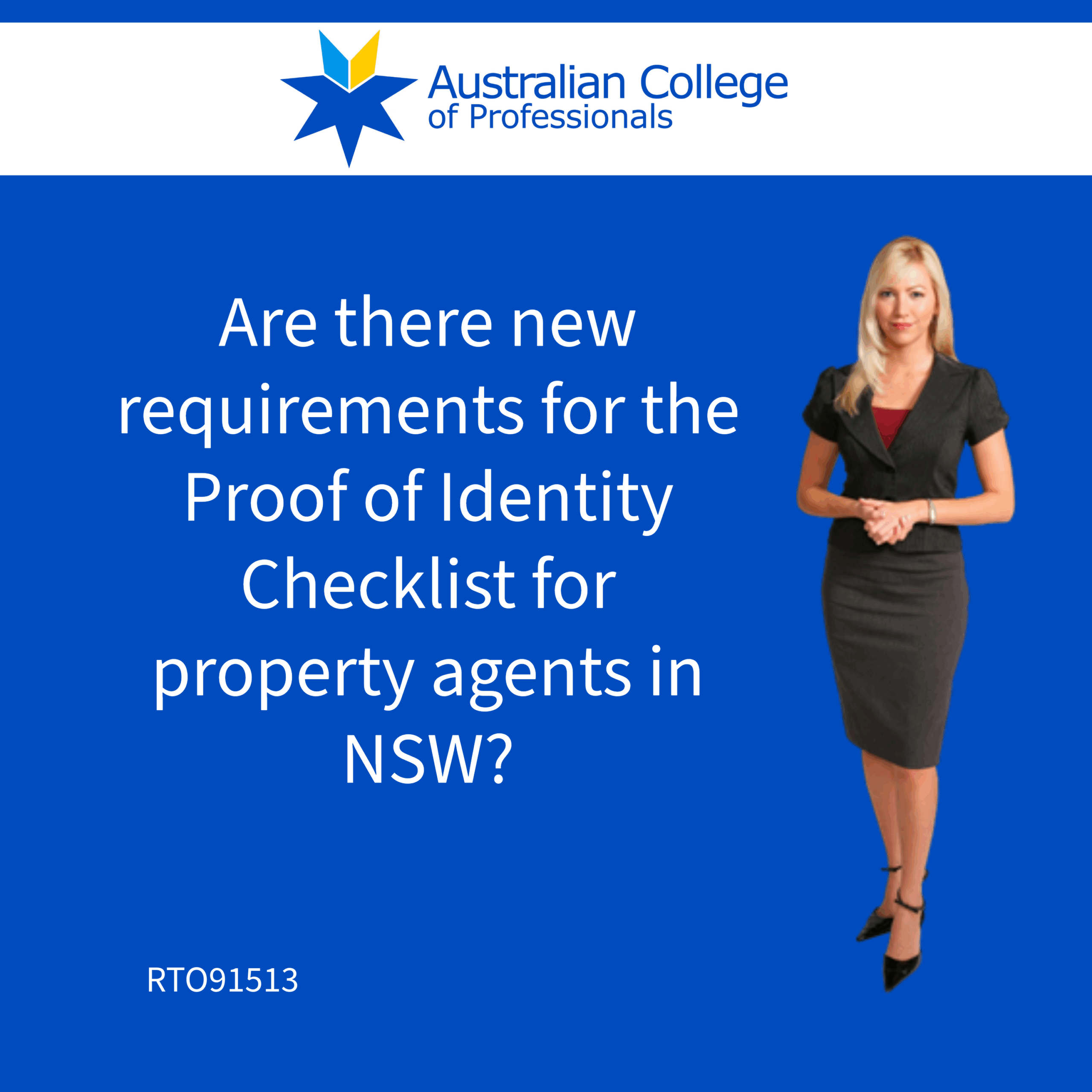 Are there new requirements for the Proof of Identity Checklist for property agents in NSW