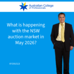 What is happening with the NSW auction market in May 2026?